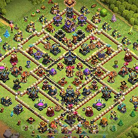 Diseño de aldea Anti 3 Estrellas Ayuntamiento 17 Copiar, Anti Todo - COC TH17 Perfecta Distribucion 2025 + Enlace - #14