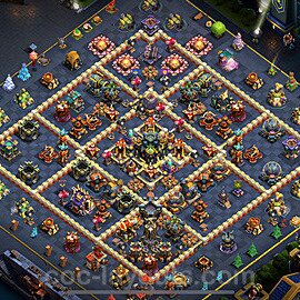 TH17 Anti 2 Stars Base Plan with Link, Hybrid, Copy Town Hall 17 Base Design 2025, #15