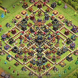 TH17 Anti 2 Stars Base Plan with Link, Hybrid, Copy Town Hall 17 Base Design 2025, #16