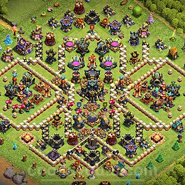 TH17 Trophy Base Plan with Link, Copy Town Hall 17 Base Design 2025, #18