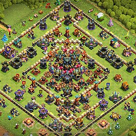 TH17 Trophy Base Plan with Link, Copy Town Hall 17 Base Design 2024, #23