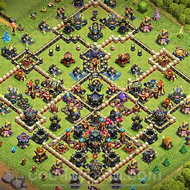 TH17 Anti 3 Stars Base Plan with Link, Copy Town Hall 17 Base Design 2025, #29