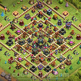 Municipio livello 17 Anti 2 Stelle Base + Link, Legend League - Miglior Disposizione Villaggio per Difesa COC 2025 TH17 - #3