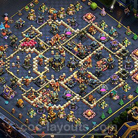 TH17 Trophy Base Plan with Link, Anti Everything, Copy Town Hall 17 Base Design 2025, #31