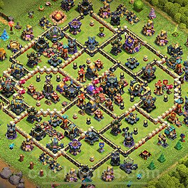 TH17 Trophy Base Plan with Link, Anti Everything, Copy Town Hall 17 Base Design 2025, #32