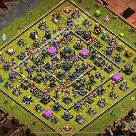 Municipio livello 17 Anti Drago Base + Link, Ibrido - Miglior Disposizione Villaggio per Difesa COC 2025 TH17 - #33