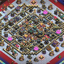 Ustawienie bazy do obrony TH17 z linkiem, Hybrydowy - Ratusz poziom 17 - COC 2025 - #52