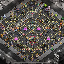 TH17 Trophy Base Plan with Link, Legend League, Copy Town Hall 17 Base Design 2025, #58