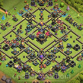 Municipio livello 17 Base + Link, Legend League - Miglior Disposizione Villaggio per Difesa COC 2025 TH17 - #68