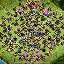 Ustawienie bazy do obrony TH17 z linkiem, Hybrydowy - Ratusz poziom 17 - COC 2025 - #7