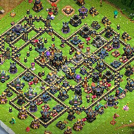 Défense Base HDV 17 + Lien (Link), Ligue des légendes, Hybride 2026 - Hôtel de Ville 17 Base Copier - #73