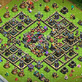 TH17 Anti 3 Stars Base Plan with Link, Anti Everything, Copy Town Hall 17 Base Design 2026, #74