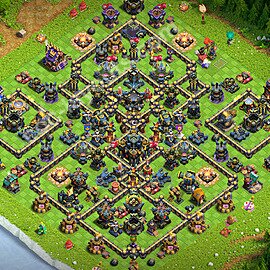 Diseño de aldea Anti 2 Estrellas Ayuntamiento 17 Copiar, Anti Aire / Electro Dragón - COC TH17 Perfecta Distribucion 2026 + Enlace - #75