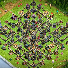 TH17 Anti 2 Stars Base Plan with Link, Anti Air / Electro Dragon, Copy Town Hall 17 Base Design 2026, #75
