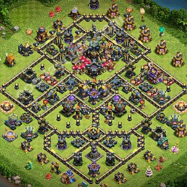 TH17 Trophy Base Plan with Link, Legend League, Copy Town Hall 17 Base Design 2026, #76