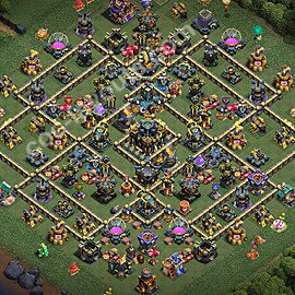 Municipio livello 17 Anti 3 Stelle Base + Link, Anti Air / Electro Dragon - Miglior Disposizione Villaggio per Difesa COC 2026 TH17 - #77