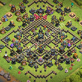 Diseño de aldea para Defensa Ayuntamiento 17 Copiar, Liga de Leyenda - COC TH17 Perfecta Distribucion 2026 + Enlace - #78