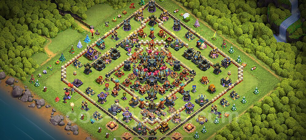 TH17 Trophy Base Plan with Link, Copy Town Hall 17 Base Design 2024, #23