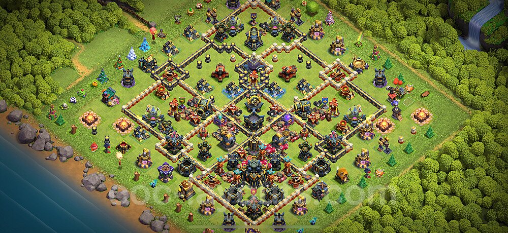 Die Anti 3 Sterne Base RH17 + Link 2025 - COC Rathaus 17 Kopieren Base - #29