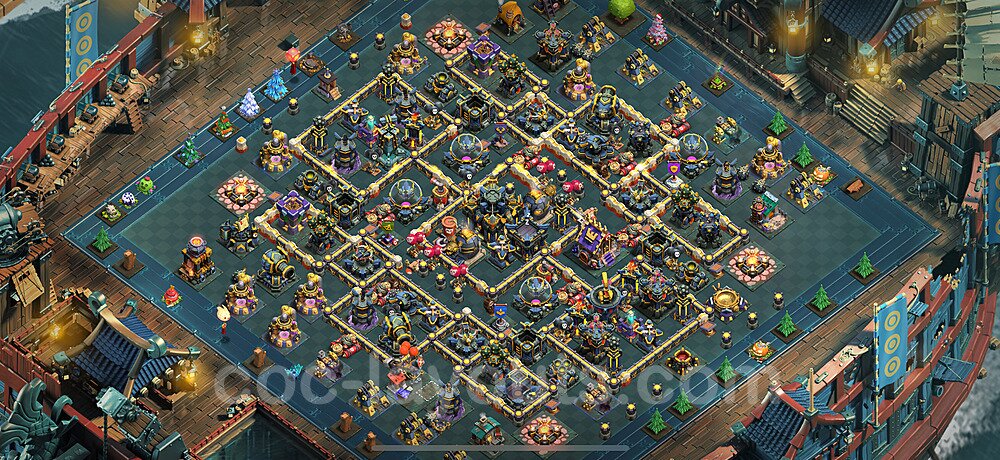 Diseño de aldea Anti 2 Estrellas Ayuntamiento 17 Copiar, Liga de Leyenda - COC TH17 Perfecta Distribucion 2025 + Enlace - #49