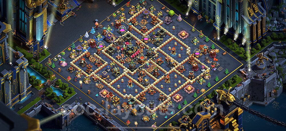 TH17 Trophy Base Plan with Link, Copy Town Hall 17 Base Design 2024, #5