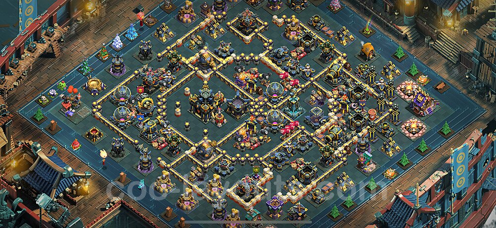 TH17 Trophy Base Plan with Link, Anti Everything, Hybrid, Copy Town Hall 17 Base Design 2025, #51