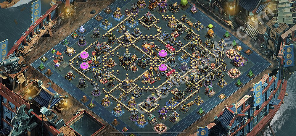 TH17 Trophy Base Plan with Link, Anti Everything, Hybrid, Copy Town Hall 17 Base Design 2025, #51