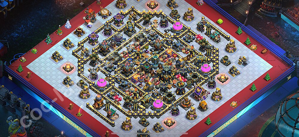 Die Anti 3 Sterne Base RH17 + Link, Hybrid 2025 - COC Rathaus 17 Kopieren Base - #52