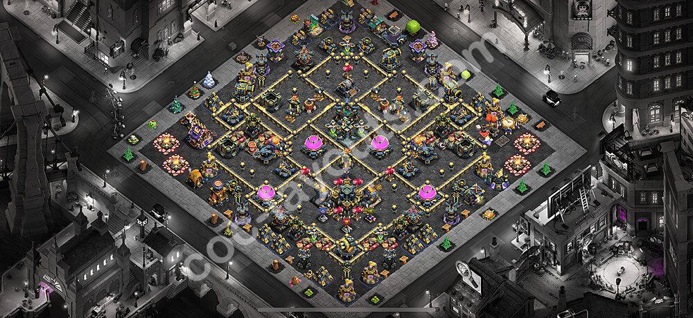 Municipio livello 17 Base + Link, Legend League - Miglior Disposizione Villaggio per Difesa COC 2025 TH17 - #58