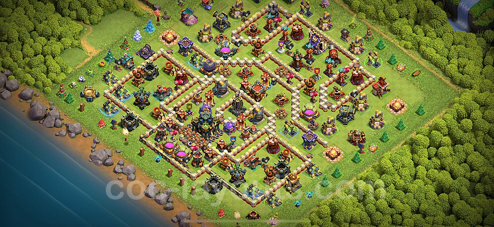 TH17 Trophy Base Plan with Link, Legend League, Copy Town Hall 17 Base Design 2024, #6