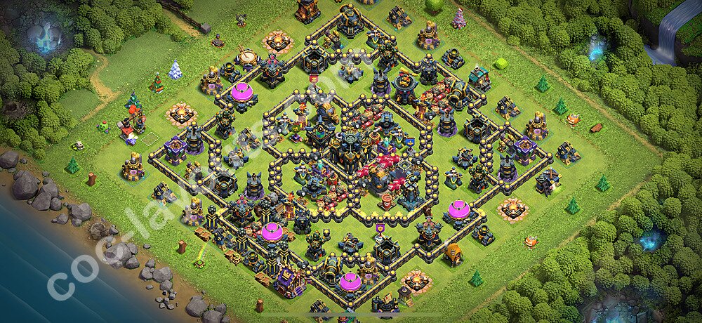 Municipio livello 17 Anti 3 Stelle Base + Link, Ibrido - Miglior Disposizione Villaggio per Difesa COC 2025 TH17 - #61