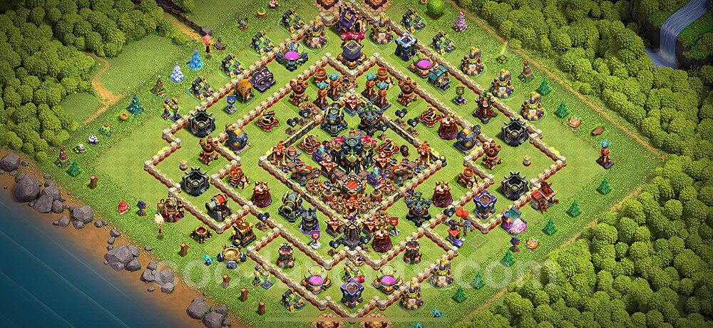 Anti Everything TH17 Base Plan with Link, Hybrid, Copy Town Hall 17 Design 2024, #7