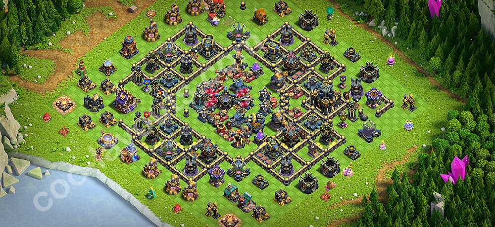 Die Anti 3 Sterne Base RH17 + Link, Anti Alles 2026 - COC Rathaus 17 Kopieren Base - #74
