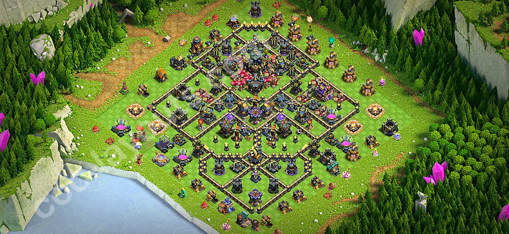 Municipio livello 17 Base + Link, Legend League - Miglior Disposizione Villaggio per Difesa COC 2026 TH17 - #76