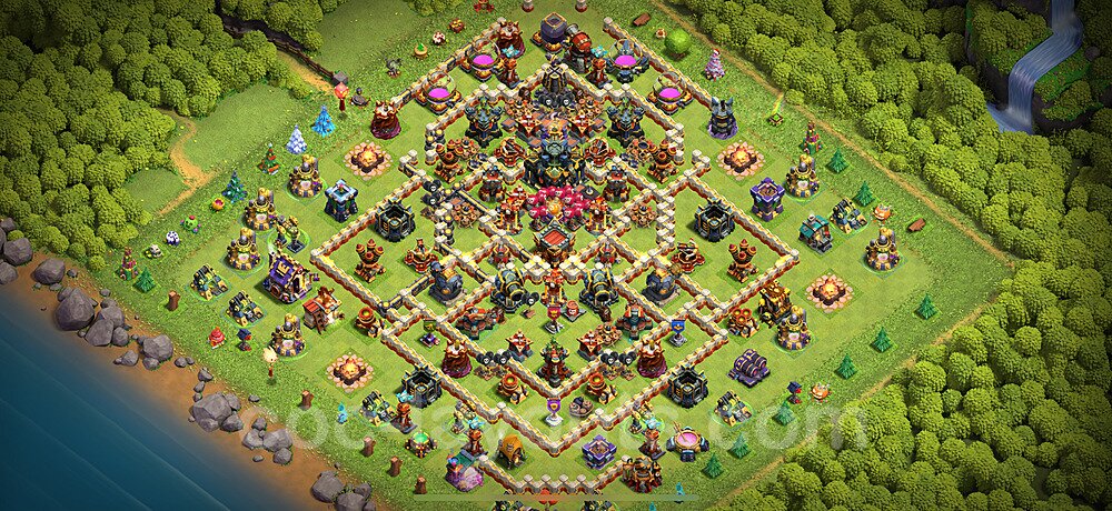 TH17 Anti 3 Stars Base Plan with Link, Copy Town Hall 17 Base Design 2024, #9