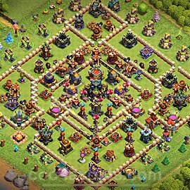 Municipio livello 17 Base + Link, Anti tutto - Miglior Disposizione villaggio per Farming COC 2025 TH17 - #1