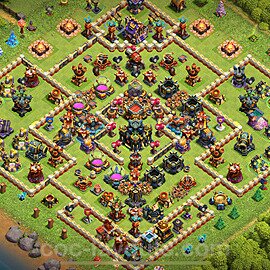 Base plan TH17 (design / layout) with Link, Anti 3 Stars, Hybrid for Farming 2025, #10