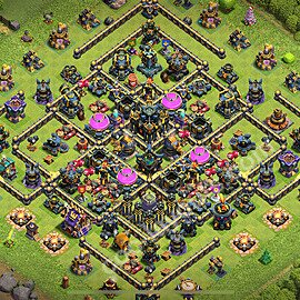Municipio livello 17 Base + Link, Anti 3 stelle - Miglior Disposizione villaggio per Farming COC 2025 TH17 - #15