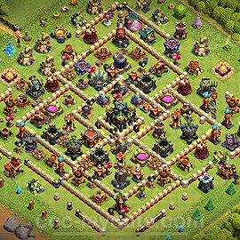 Municipio livello 17 Base + Link, Ibrido - Miglior Disposizione villaggio per Farming COC 2025 TH17 - #2