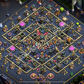 Base plan TH17 (design / layout) with Link, Anti 3 Stars for Farming 2025, #21