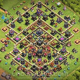 Diseño de aldea para farming Ayuntamiento 17 Copiar, Anti 3 Estrellas - COC TH17 Perfecta Distribucion 2025 + Enlace - #23