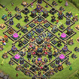 Ustawienie bazy do farma TH17 z linkiem, Anty 3 Gwiazdki - Ratusz poziom 17 - COC 2025, #23