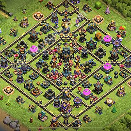Municipio livello 17 Base + Link, Ibrido - Miglior Disposizione villaggio per Farming COC 2025 TH17 - #24