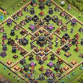 Diseño de aldea para farming Ayuntamiento 17 Copiar, Anti 3 Estrellas, Anti Todo - COC TH17 Perfecta Distribucion 2025 + Enlace - #26