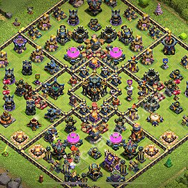 Municipio livello 17 Base + Link, Anti 3 stelle, Anti tutto - Miglior Disposizione villaggio per Farming COC 2025 TH17 - #26