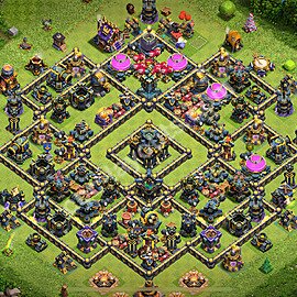 Diseño de aldea para farming Ayuntamiento 17 Copiar, Híbrido - COC TH17 Perfecta Distribucion 2025 + Enlace - #31