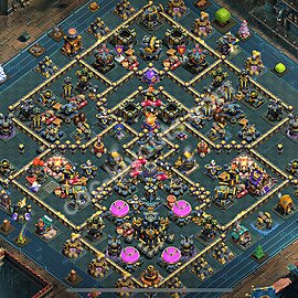 Farming Base Village HDV 17 + Lien (Link), Hybride 2025 - Hôtel de Ville 17 Base Copier - #36