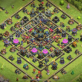 Farming Base Village HDV 17 + Lien (Link), Anti 3 étoiles, Hybride 2025 - Hôtel de Ville 17 Base Copier - #4