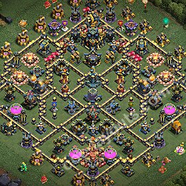 Diseño de aldea para farming Ayuntamiento 17 Copiar, Anti Todo - COC TH17 Perfecta Distribucion 2026 + Enlace - #40