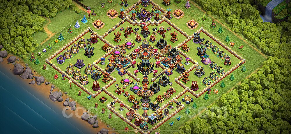 Base plan TH17 (design / layout) with Link, Anti 3 Stars, Hybrid for Farming 2024, #10